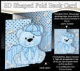 3D Shaped No-Hole Fold Back Mini Kit - Cute Little Benjy Bear