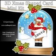 3D Shaped Christmas Snow Globe Card Kit - Rudolph has a Letter for Santa