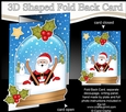 Christmas 3D Shaped No-Hole Fold Back Mini Kit - Oops Sack is Skiing!