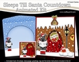 3D Animated Sleeps Till Santa Christmas Gingerbread House Countdown Card Kit - Scottie Dog is Carol Singing