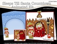 3D Animated Sleeps Till Santa Christmas Gingerbread House Countdown Card Kit - Cute Elf has a Letter for Santa