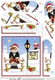Scottish Man is at the North Pole Christmas Fan Pyramage Topper