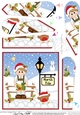 Lederhosen Boy is at the North Pole Christmas Fan Pyramage Topper