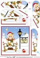 Lederhosen Girl is at the North Pole Christmas Fan Pyramage Topper