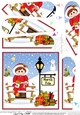 Eskimo is at the North Pole Christmas Fan Pyramage Topper