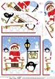 Eskimo is at the North Pole Christmas Fan Pyramage Topper