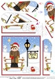 Army Boy is at the North Pole Christmas Fan Pyramage Topper