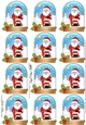 Christmas Santa Snow Globe Gift Tags