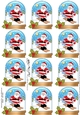 Christmas Santa Snow Globe Gift Tags