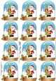 Christmas Santa Snow Globe Gift Tags