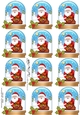 Christmas Santa Snow Globe Gift Tags