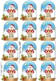 Christmas Santa Snow Globe Gift Tags