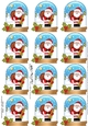 Christmas Santa Snow Globe Gift Tags