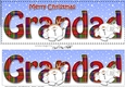 Large DL Merry Christmas GRANDAD 3D decoupage with Snowball Sam