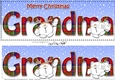 Large DL Merry Christmas GRANDMA 3D decoupage with Snowball Sam