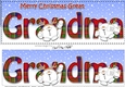 Large DL Merry Christmas GREAT GRANDMA 3D decoupage with Snowball Sam
