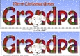 Large DL Merry Christmas GREAT GRANDPA 3D decoupage with Snowball Sam
