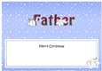 Large DL Merry Christmas FATHER insert with Snowball Sam