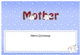 Large DL Merry Christmas MOTHER insert with Snowball Sam