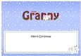Large DL Merry Christmas GREAT GRANNY insert with Snowball Sam