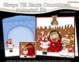 3D Animated Sleeps Till Santa Christmas Gingerbread House Countdown Card Kit - Rudolph is Carol Singing