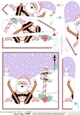 Christmas Santa is at the North Pole Fan Pyramage Topper