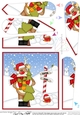 Christmas Rudolph is at the North Pole Fan Pyramage Topper