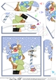 Christmas Rudolph is at the North Pole Fan Pyramage Topper