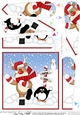 Christmas Rudolph is at the North Pole Fan Pyramage Topper