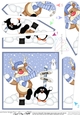 Christmas Rudolph is at the North Pole Fan Pyramage Topper