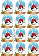 Christmas Penguin Snow Globe Gift Tags