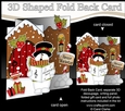 3D Shaped No-Hole Fold Back Christmas Card Mini Kit - Snowman Rio is Carol Singing