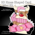3D Shaped Christmas Card Kit - Rudolph has an Xmas Cracker