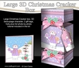 3D Large Christmas Cracker Box -  Snowman Rio has Xmas Presents