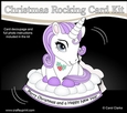 3D Shaped Rocking Christmas Card Mini Kit - Cute Unicorn Magic