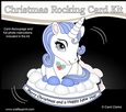 3D Shaped Rocking Christmas Card Mini Kit - Cute Unicorn Blueberry
