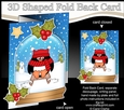 Christmas 3D Shaped No-Hole Fold Back Mini Kit - Pip Penguin is Sledging