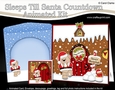 3D Animated Sleeps Till Santa Christmas Gingerbread House Countdown Card Kit - Livvy Bear