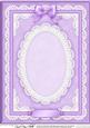 A4 Pearls, Lace and Ribbon Plain Card Base