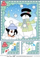 Christmas Snowman Rio 8 x 8 Scalloped Corner Topper