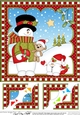 Christmas Snowman Rio 8 x 8 Scalloped Corner Topper