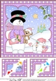Christmas Snowman Rio 8 x 8 Scalloped Corner Topper