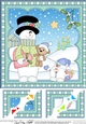 Christmas Snowman Rio 8 x 8 Scalloped Corner Topper