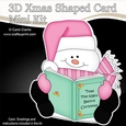 3D Shaped Christmas Card Kit - Snowman Oli is Reading an Xmas Story
