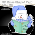 3D Shaped Christmas Card Kit - Snowman Oli is Reading an Xmas Story
