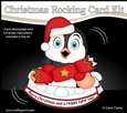 3D Shaped Rocking Christmas Card Mini Kit - Pip Penguin has an Xmas Cracker