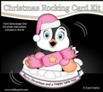 3D Shaped Rocking Christmas Card Mini Kit - Pip Penguin has an Xmas Cracker