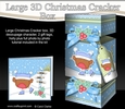 3D Large Christmas Cracker Box - Bobbin Robin is Ice Skating