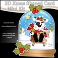 3D Shaped Christmas Snow Globe Card Kit - Little Spotty Dog