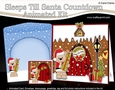 3D Animated Sleeps Till Santa Christmas Gingerbread House Countdown Card Kit - Livvy Bear